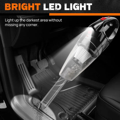 Vickyhome Portable Hoover for Car, Wireless Handheld Car Vacuum Cleaner Strong Suction 8000PA, 65W 2000Mah Battery Handheld Cord