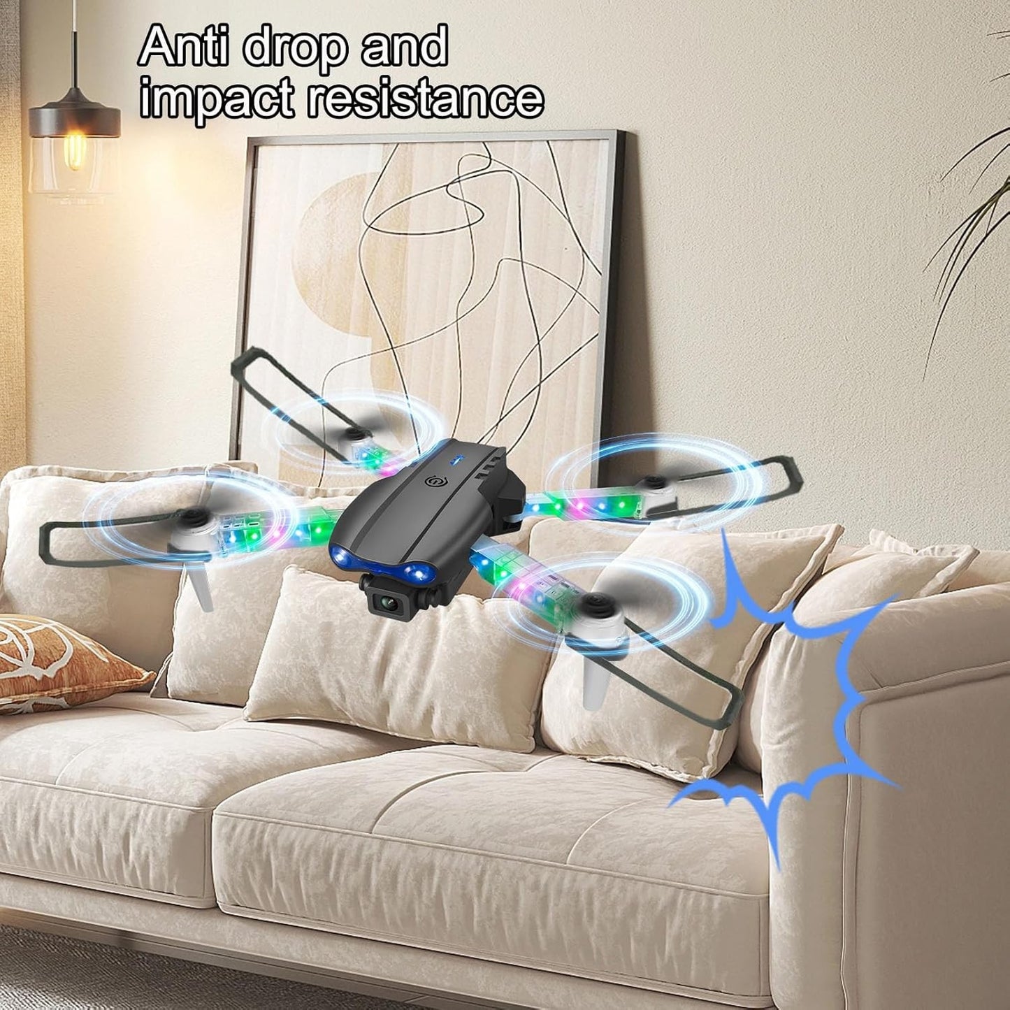 Drones with Dual Camera Foldable Drone RC Drone Quadcopter Beginners Kids Drone