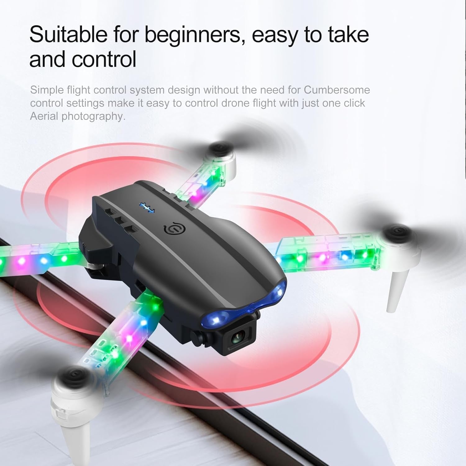 Drones with Dual Camera Foldable Drone RC Drone Quadcopter Beginners Kids Drone