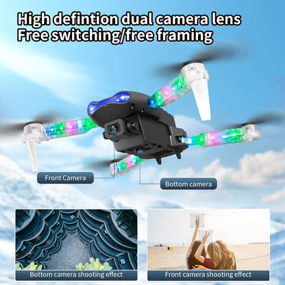 Drones with Dual Camera Foldable Drone RC Drone Quadcopter Beginners Kids Drone