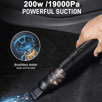 Slim V8 Handheld Car Vacuum Cleaner, 19000 Pa Powerful Cordless Vacuum Cleaner