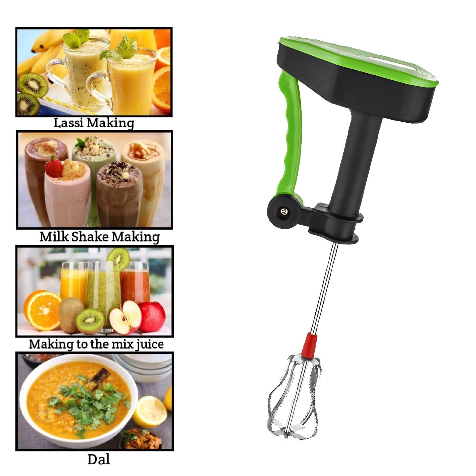 Manual Hand Held Whisk Rotary Egg Beater Whisk Hand Kitchen Mixer Blender Tool