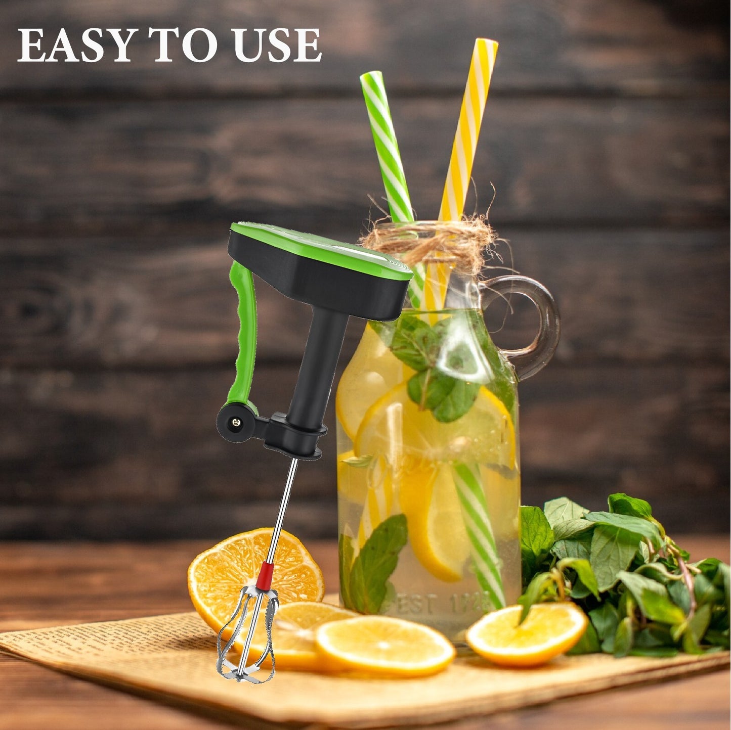 Manual Hand Held Whisk Rotary Egg Beater Whisk Hand Kitchen Mixer Blender Tool