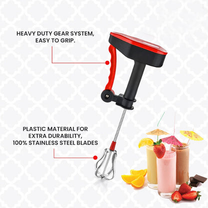 Manual Hand Held Whisk Rotary Egg Beater Whisk Hand Kitchen Mixer Blender Tool