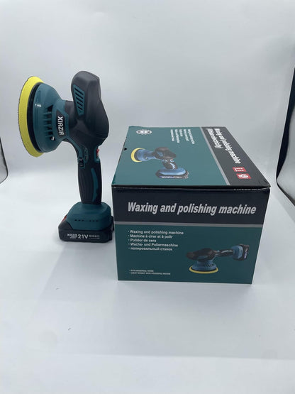 Cordless Buffer Polisher - 6 Inch Car Polisher with 2Pcs 21V 2000Mah Lithium Battery and 13 PCS Attachments, Car Buffer Polisher 6 Variable Speed 5500RPM for Auto Detailing/Polishing/Waxing