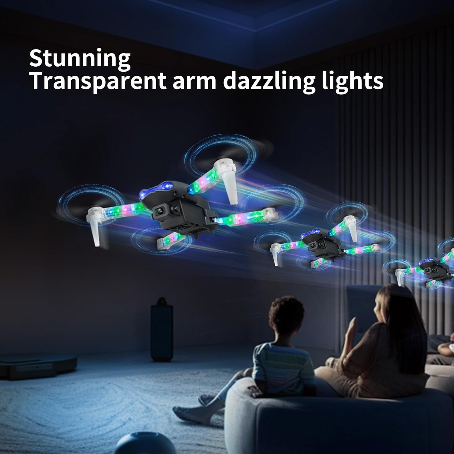 Drones with Dual Camera Foldable Drone RC Drone Quadcopter Beginners Kids Drone