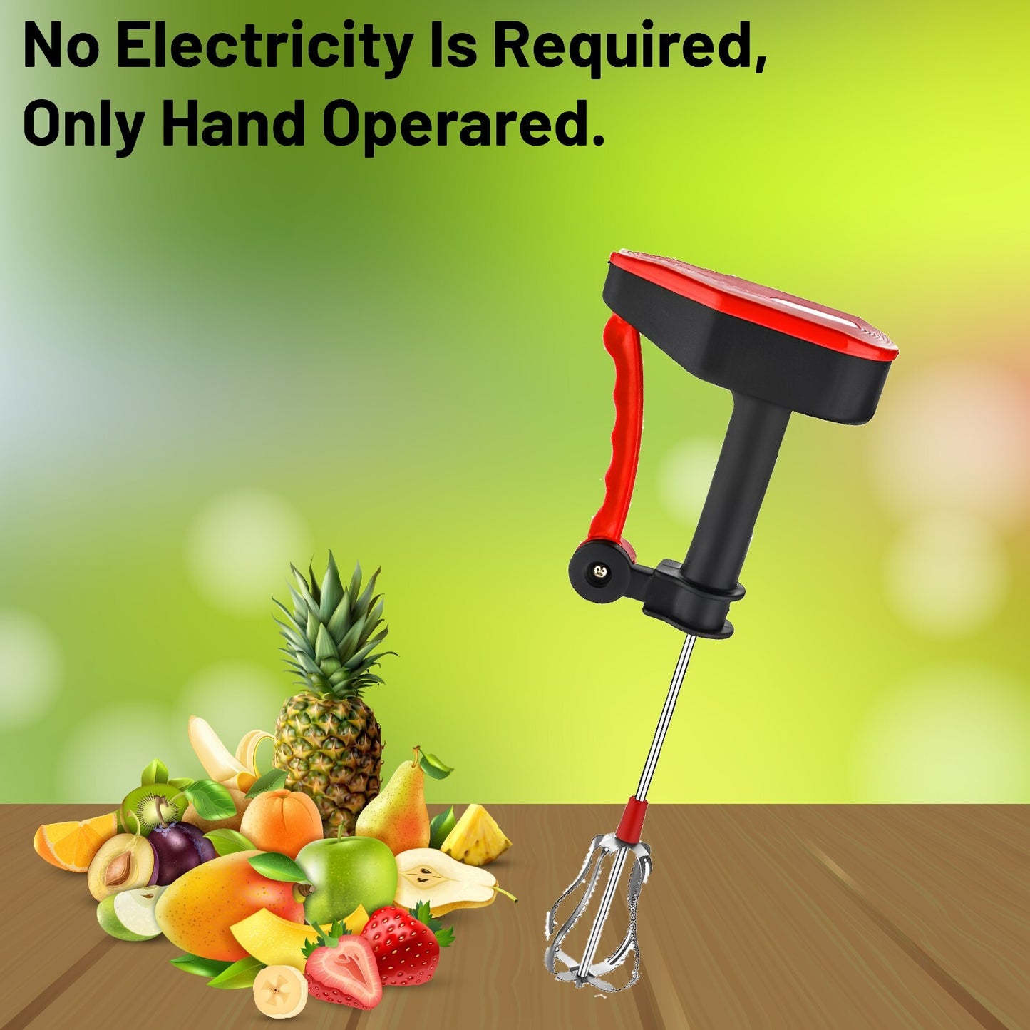 Manual Hand Held Whisk Rotary Egg Beater Whisk Hand Kitchen Mixer Blender Tool
