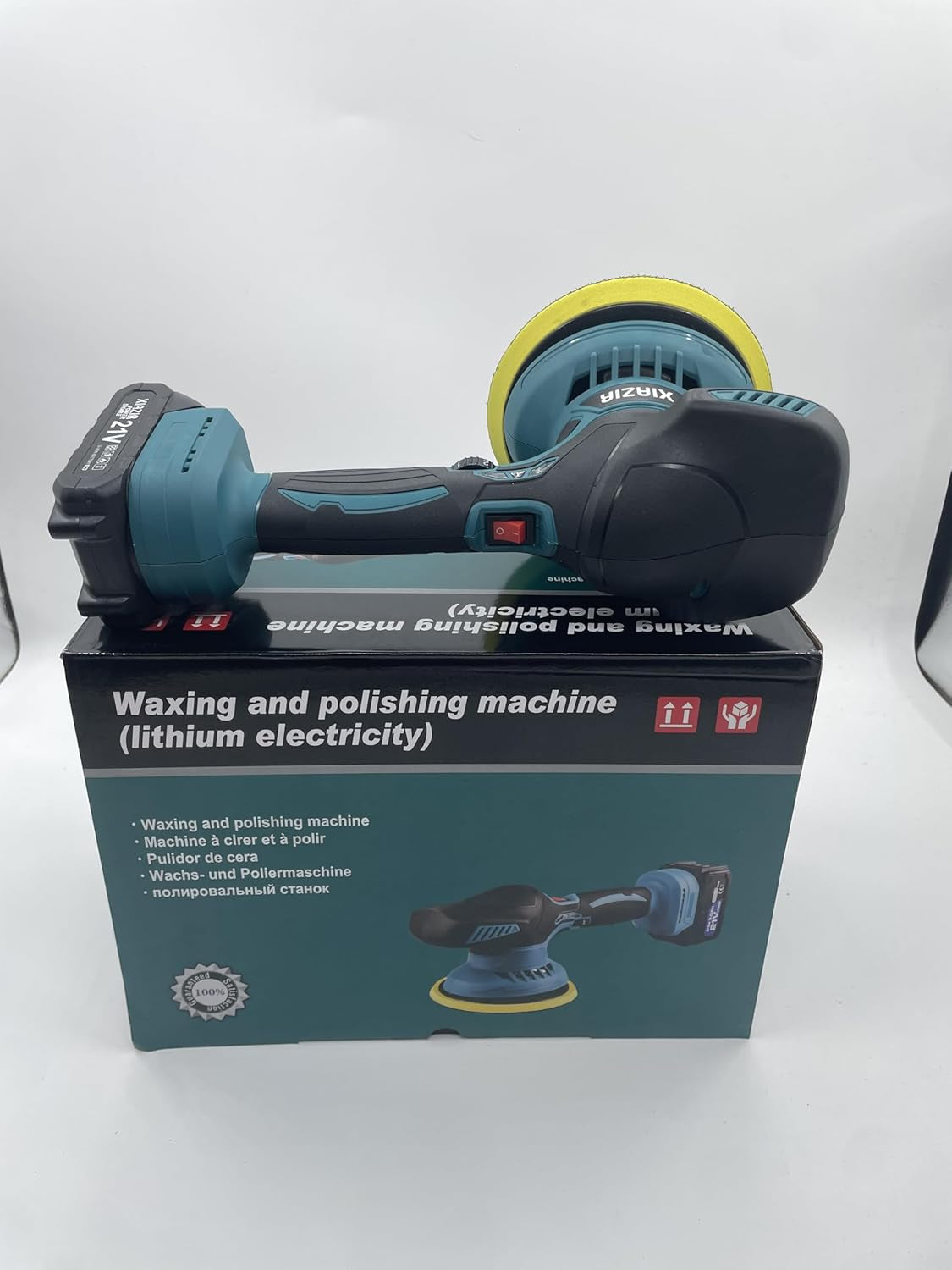 Cordless Buffer Polisher - 6 Inch Car Polisher with 2Pcs 21V 2000Mah Lithium Battery and 13 PCS Attachments, Car Buffer Polisher 6 Variable Speed 5500RPM for Auto Detailing/Polishing/Waxing