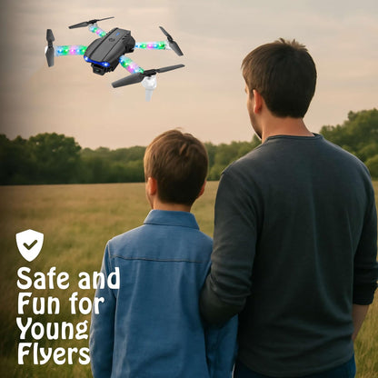 Drones with Dual Camera Foldable Drone RC Drone Quadcopter Beginners Kids Drone